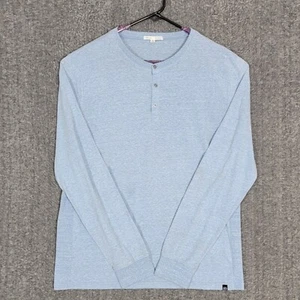 Threads 4 Thought Shirt Mens XL Blue Long Sleeve Henley - Picture 1 of 14