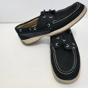 Zapatos para mujer Sperry Top Sider negros y brillantes 9,5 - Imagen 1 de 6