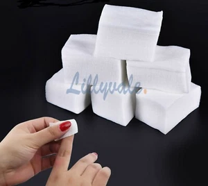 900Pcs Lint Free Nail Art Wipes Paper Pad Tips Glue Polish Remover Clean wipe - Picture 1 of 9