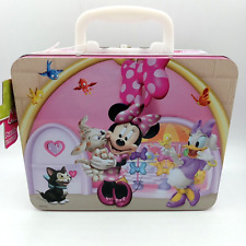 Disney Junior Minnie Mouse Jigsaw Puzzle Tin Lunchbox 24 pc Daisy Duck Bowtique