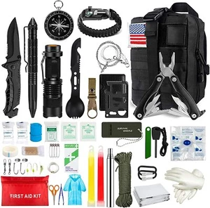 Außen Notfall Survival Gear Kit Set Camping Multitool Erste Hilfe Kasten Outdoor - Bild 1 von 31