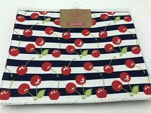14 x 72 Cherry Hill 100 % Baumwolle Tischläufer Blau Weiß Rot Neu mit Etikett - Bild 1 von 5