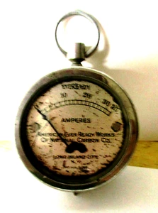Vintage Eveready 0-35 Amperes Gauge Meter Pat Aug 9, 1910 UNTESTED - Picture 1 of 4