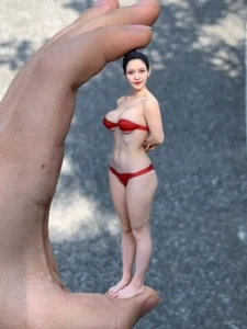 1/18 Red Bikini Set Girl Mini Anime Figure Doll Scene Props Toys Fit Car Model - Picture 1 of 18