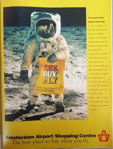 Amsterdam Airport Shopping Centre seltene Anzeige aus einer Zeitschrift von 1991. - Bild 1 von 1
