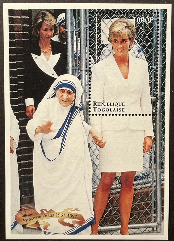 SELLOS CONMEMORATIVOS DE PRINCESA DE GALES TOGO DIANA SS 1998 MNH MADRE TERESA REALEZA Foto 1 de 1
