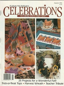 Celebrations Cross Stitch Magazine Halloween, Harvest Quilt Autumn 1993 - Picture 1 of 3
