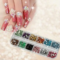 UV Gel Deco 3600 Pcs Rhinestones Nail Art Case Assorted Designs for Acrylic Tips