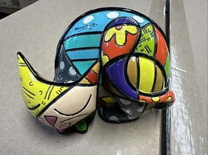 Romero Britto 2008 TIM Katze Sammlerstück Skulptur Figur LE signiert nummeriert - Bild 1 von 6