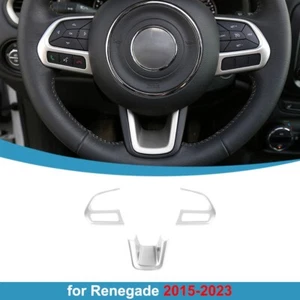Cubierta decorativa de volante plateada para Jeep Renegade 15+/Compass 2017-2020 - Imagen 1 de 12