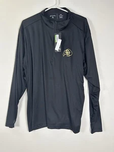 NEW University of Colorado Buffaloes 2XL Men's Antigua Black Quarter Zip - Picture 1 of 8