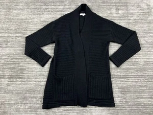 Nine West Sweater Womens Medium Black Cardigan Open Front Acrylic Blend - Picture 1 of 12