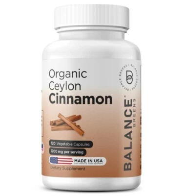 Balance Breens - Canela de Ceilán orgánica 1200 mg por porción - 120 cápsulas vegetales Foto 1 de 4