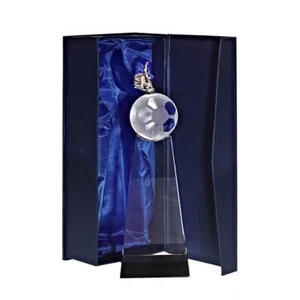 Glaspokal Fußballtrophäe Daumen hoch 1. Platz Sportlerauszeichnung aus Glas 26cm - Bild 1 von 4