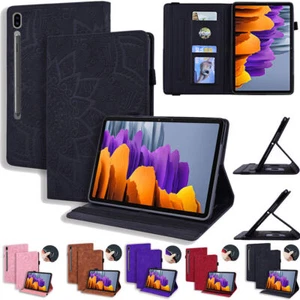 For Samsung Galaxy Tab S4 S5e S6 S7 FE S8+ Ultra Tablet Leather Stand Case Cover - Picture 1 of 24