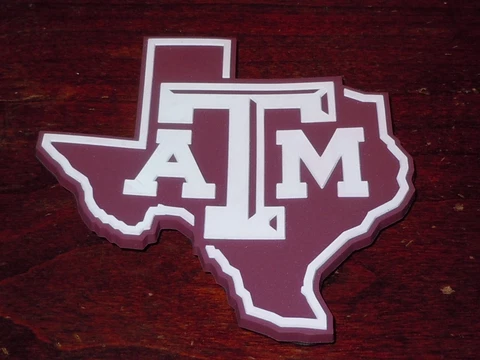 TEXAS A&M AGGIES Vintage NCAA SEC Thick RUBBER FRIDGE MAGNET Standing Board Cover