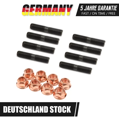8 St. Stehbolzen Stiftschraube Abgaskrümmer M8x40 Hochfest 10.9 + 8 St. Muttern - Bild 1 von 4