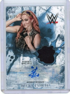 BECKY LYNCH 2018 TOPPS WWE UNDISPUTED "SAPPHIRE" Autograph RELIC AUTO CARD 16/25 - Image 1 of 2