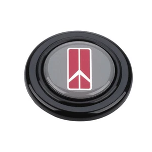 Horn Button - Oldsmobile Logo - Plastic - Black / Gray / Red - Grant Signature S - Picture 1 of 1