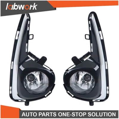Labwork Fog Lights Fit For Toyota Yaris 2018-2020 Hatchback Chrome Bezel+Harness - Image 1 of 4