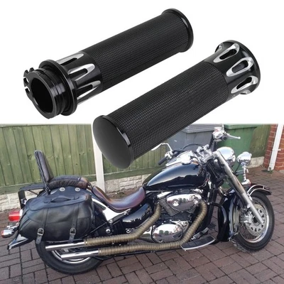 1'' CNC Motorcycle Handlebar Hand Grips For Suzuki Intruder VL 800 Marauder 800 - Image 1 of 4