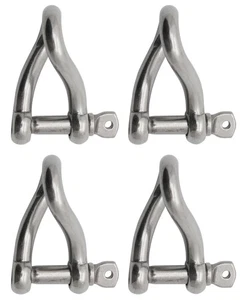 Extreme Max 3006.8213.4 Stainless Steel Twist Shackle-1/4",4-Pack - Bild 1 von 5