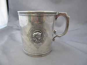 Frühe MÜNZE Silber MEDAILLON Muster KINDERBECHER - Voll Mono - Bild 1 von 9