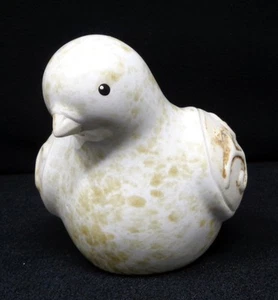 White & Gold Ceramic Morning Dove - Picture 1 of 5