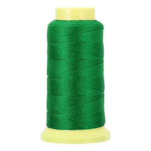 Bonded Thread, 1 mm 190 Yards Polyester Sewing Cord for Tassels, Green - Picture 1 of 8