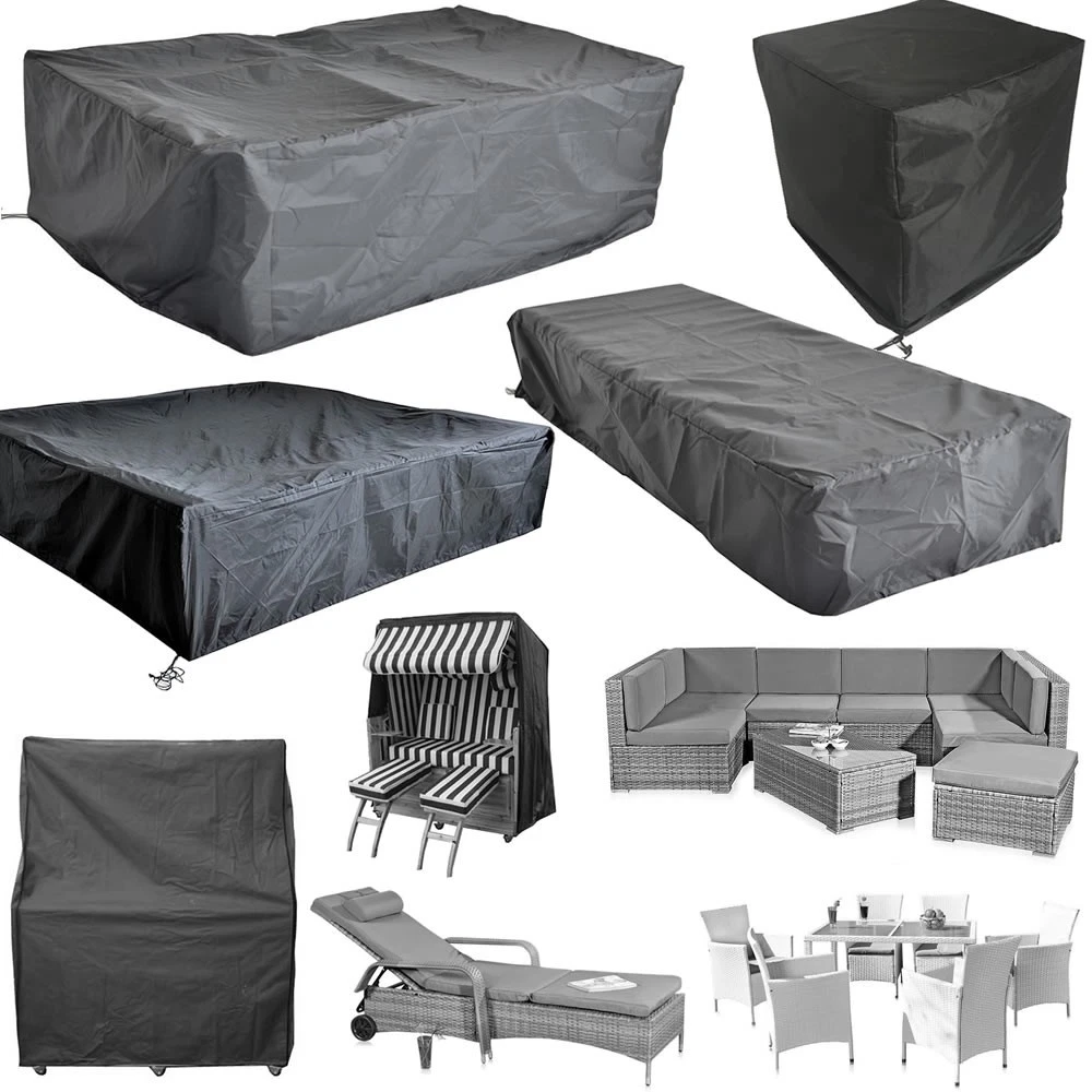 Duerer Wasserdichte Gartenmöbel-Abdeckung, Rechteckig – Aus 420D Oxford-Polyester Mit PU-Beschichtung, UV-beständig & Windfest