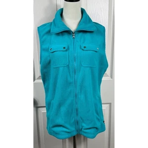 Chaps Sport Women's XL Fleece Vest Full Zip Pockets Sleeveless Outdoor Gorpcore - Picture 1 of 9