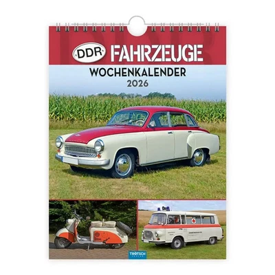 TRÖTSCH VERLAG GMBH Trötsch Wochenkalender zum Hängen DDR-Fahrzeuge 2026 | Wandkalender | KG | CVIII