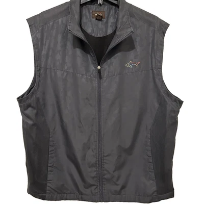 Chaleco Greg Norman for Tasso Elba Gris Camuflado Golf Cremallera Completa Para Hombre Talla XL Sin Mangas Foto 1 de 4