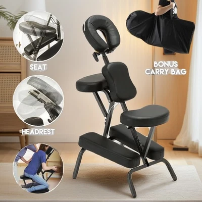 Folding Massage Chair Table Aluminium Portable Chair Beauty Therapy Tattoo Waxi✅ - image 1 of 4