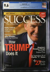 SUCCESS Magazine NEWSSTAND  2008 DONALD TRUMP  NEW w/CD CGC 9.6 - TOP POP - 1 - Picture 1 of 2