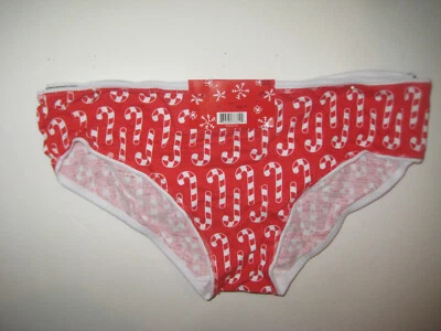 Ropa interior de Navidad - Elige la talla nueva Candy CANE y bragas de bikini negras - obtienes 2 pares Foto 1 de 2