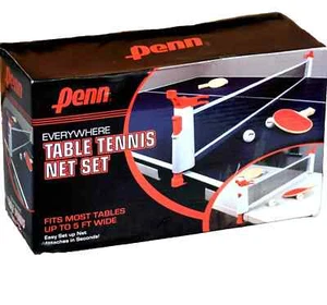 Juego de red y poste de tenis de mesa Penn Everywhere con 2 paletas de ping pong y 3 pelotas NUEVO - Imagen 1 de 5