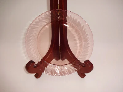 Vintage Arcoroc Round Pink Swirl Rosaline Salad Plate 7-1/2" France - Image 1 of 4