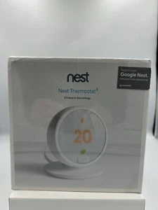 Google Nest Smart Heating Control ThermoStat E & Heat Link E White New & Sealed - Picture 1 of 11
