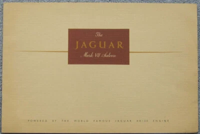 Jaguar Mark VII Sedán 1951-54 Original Reino Unido Prestige Gran Formato Folleto de Ventas Foto 1 de 3