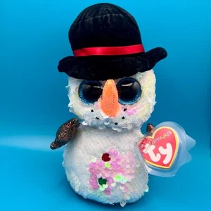 TY Flippables Sequin Plush - MELTY the Snowman (Regular Size - 6 inch) - Picture 1 of 1