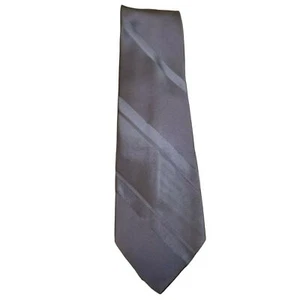 Don Loper Of California Classic Necktie Polyester, Grey Striped Tie - Picture 1 of 4
