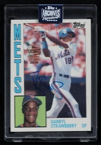 2020 Topps Archives Signature Series 1984 Topps Rookie Darryl Strawberry 08/10 - Picture 1 of 1