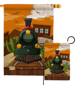 Salvaje Oeste Tren Jardín Bandera Intereses Vehículo Decorativo Regalo Patio Casa Bandera - Imagen 1 de 13