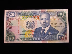 Kenia 20 Schilling 1993 P31 Zentralbank Shilingi Benki Kuu h7155 Geld - Bild 1 von 2