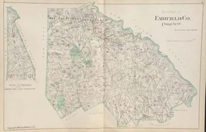 Antique Map of Fairfield County North Hurd 1893 - Picture 1 of 1