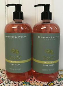 2 NEW CRABTREE & EVELYN PEAR & PINK MAGNOLIA HAND WASH 16.9 OZ