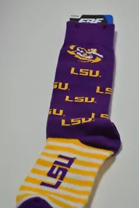 LSU Stripe Socks FBF - Picture 1 of 2