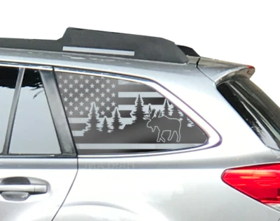 Moose Design USA Flag Decals Fits Subaru Outback 2015-2019 Premium PZEV 3.6 QB8 - Image 1 of 4
