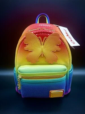 NEW! Dollywood Loungefly Backpack Purse Sequins Rainbow Butterfly Dolly Parton - Image 1 of 4